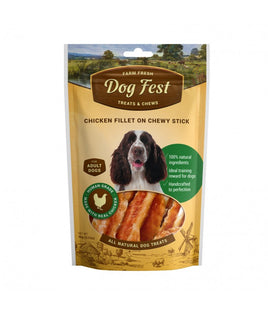 Dog Fest Dog Treats Chicken Fillet on Chewy Stick