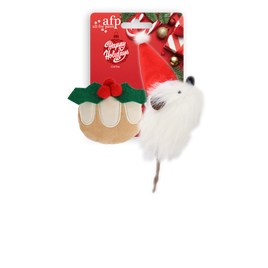 Happy Holiday Misteltoe & Santa Mouse 2/pk