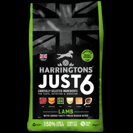 Harringtons Just 6 Lamb Grain Free Dry Dog Food - 6KG