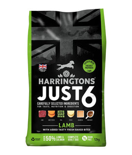 Harringtons Just 6 Lamb Grain Free Dry Dog Food - 12KG