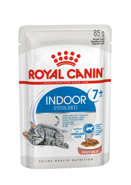 Royal Canin Wet Food - Indoor 7+ in Gravy (85G Pouch)