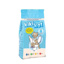 Kiki Kat White Bentonite Clumping Cat litter - Cleany Scented (Soap)- 5L (4.35 KG)