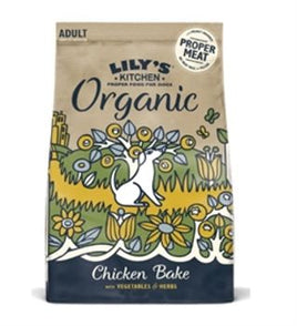 Lily's Kitchen Organic Chicken Bake with Vegetable & Herb Adult Dry Dog Food (1kg)
