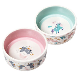 Ceramic Cat Bowl With Unicorn