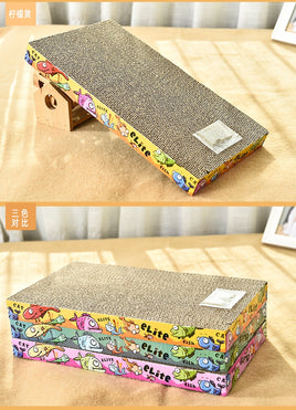 Rectangular Fish Cartoon Cat Scratching Board