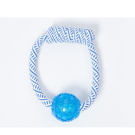 Blue and white series cotton rope+tpr stab ball D