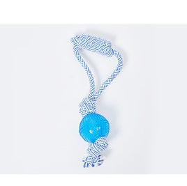 Blue and white series cotton rope+tpr ball E