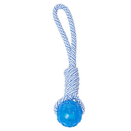 Double loop rubber ball clean tooth knot