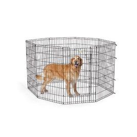 42'' Black Exercise Pen with Full Max Lock Door