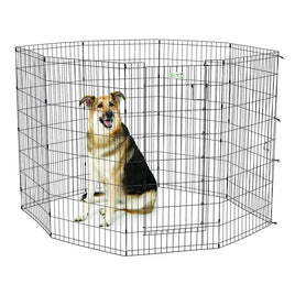 48'' Black Exercise Pen with Full Max Lock Door