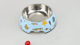 Melamine Sea Animals Stainless Steel bowl with anti- slip circle on the bottom