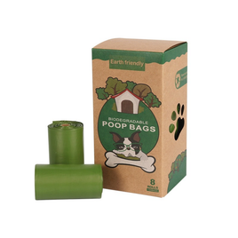 Habibi Pets Biodegradable Pet Poop Bags Kraft Box - 8 Rolls