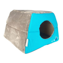 Rogz Cat Igloo Blue Floral