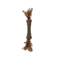 Catnip johnny stick w/double side natural feather (Brown)