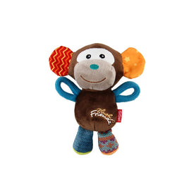 GiGwi Plush Friendz Squeaker Dog Toy Monkey