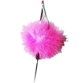 Interactive Cat Teaser Toy (Small) - Pink Fur Ball w/Bell