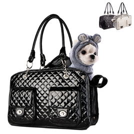 Habibi Pets Luxurious Dog Handbag - Black