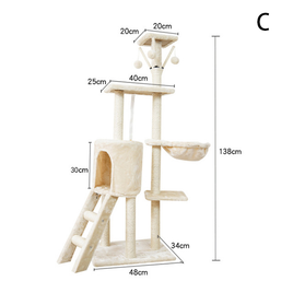 15. Multi-Level Large Cat Tree - Beige