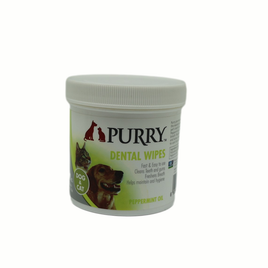 Purry Dental Wipes With Peppermint Oil /100 pcs