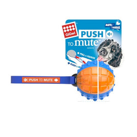 Rugby Ball "Push To Mute" solid transparent blue/orange