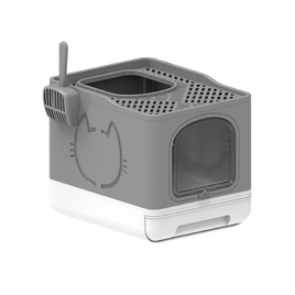 Go Fresh - Foldable Cat Litter Box - Grey