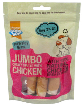 Armitage Jumbo Chicken Chewy Twists - 100G