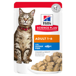 Hills SP Adult Cat Food with Ocean Fish - 85g pouch