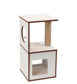 Premium Cat Furniture V-Box Small - White