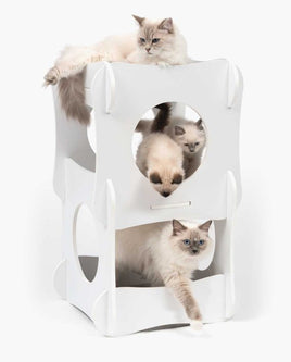 Premium Cat Furniture Condo - White
