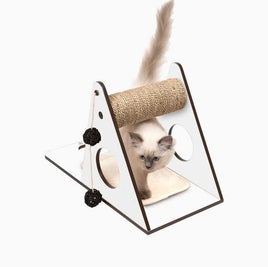 Premium Cat Furniture V-Play Center - White