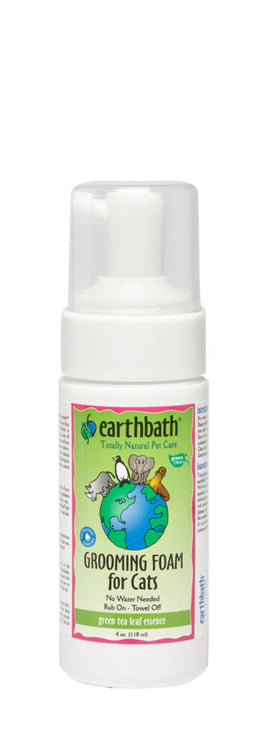 EarthBath Waterless Grooming Foam For Cats & Kittens , Hypoallergenic & Fragrance Free